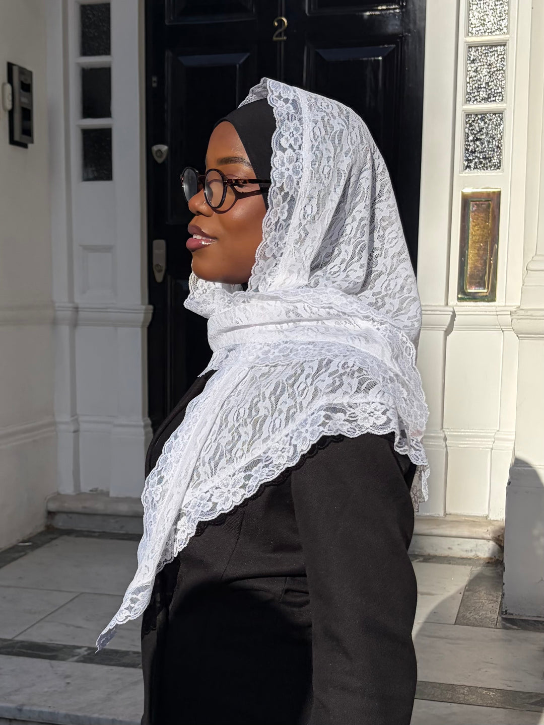 Lace Scarf | Pearl White