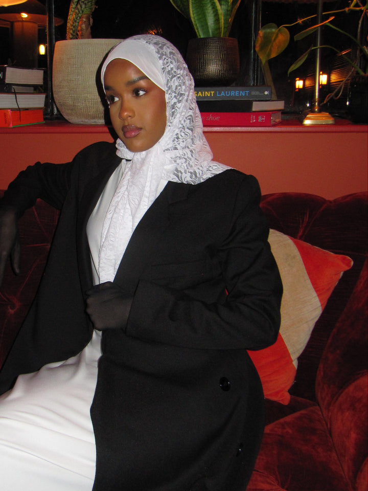 Lace Scarf | Pearl White