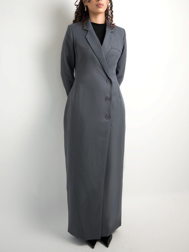 Azari Blazer Dress | Stormy Grey