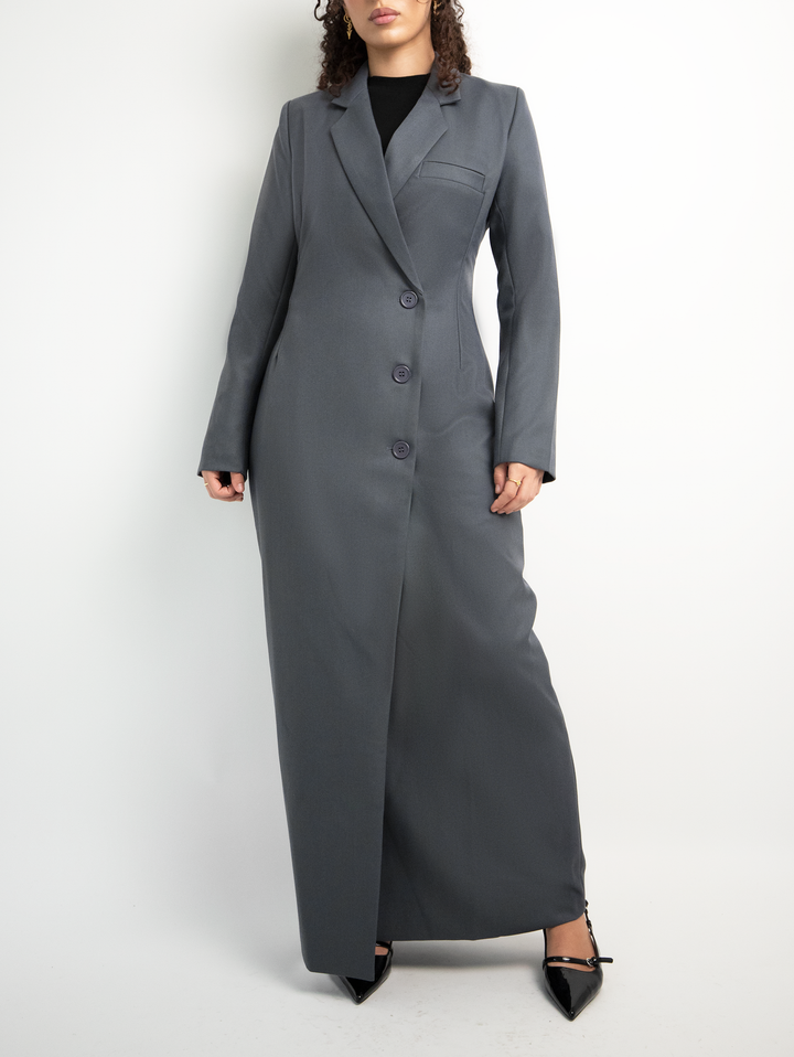 Azari Blazer Dress | Stormy Grey