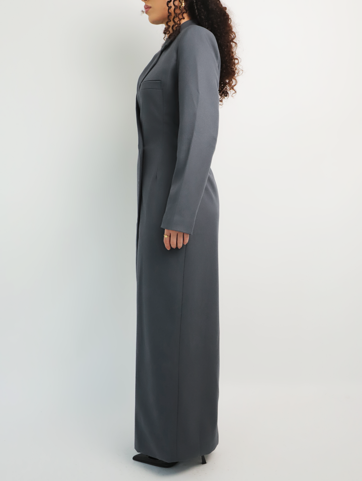 Azari Blazer Dress | Stormy Grey