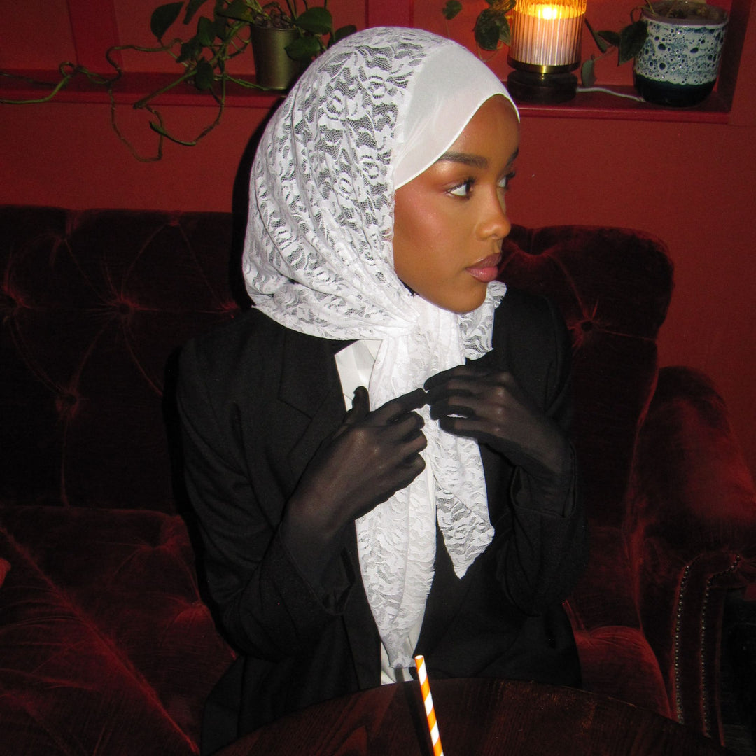 Lace Scarf | Pearl White